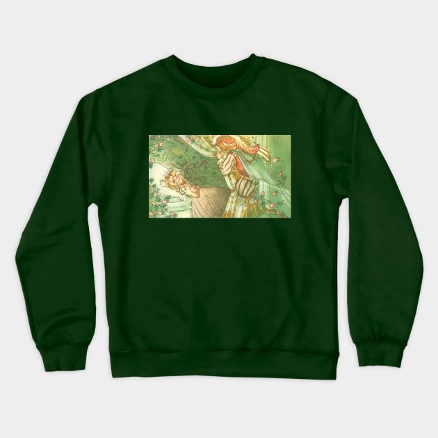 Vintage Fairy Tales, Sleeping Beauty and Prince Charming Crewneck Sweatshirt by MasterpieceCafe